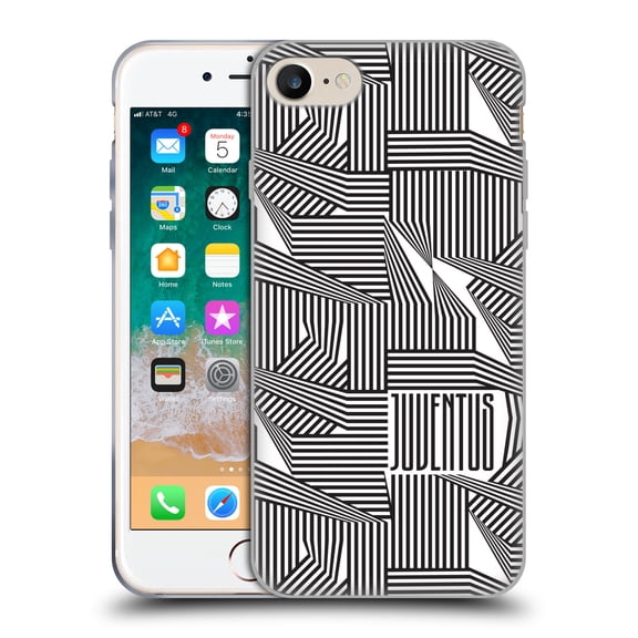 Head Case Designs Officially Licensed Juventus Football Club Patterns Stripes Soft Gel Case Compatible With Apple iPhone 7 / 8 / iPhone SE 2020