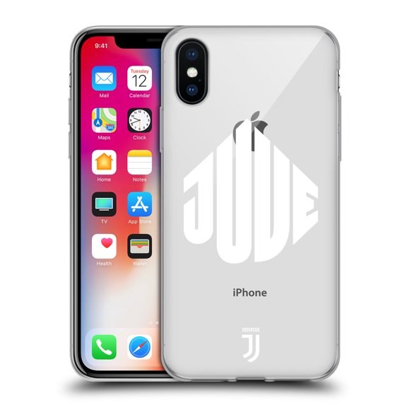 Head Case Designs Officially Licensed Juventus Football Club Street Badge White Soft Gel Case Compatible with Apple iPhone X / iPhone XS