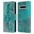 thumbnail image 1 of Head Case Designs Officially Licensed LebensArt Beings Seahorse Leather Book Wallet Case Cover Compatible with Samsung Galaxy S10, 1 of 6