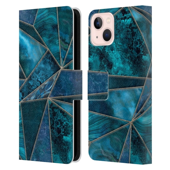 Head Case Designs Officially Licensed LebensArt Gemstone Marble Stained Glass Leather Book Wallet Case Cover Compatible with Apple iPhone 13