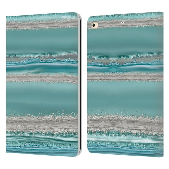 Head Case Designs Officially Licensed LebensArt Glamour Blue Teal Leather Book Wallet Case Cover Compatible with Apple iPad 9.7 2017 / iPad 9.7 2018