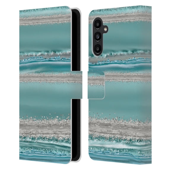 Head Case Designs Officially Licensed LebensArt Glamour Blue Teal Leather Book Wallet Case Cover Compatible with Samsung Galaxy A13 5G (2021)