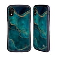 thumbnail image 1 of Head Case Designs Officially Licensed LebensArt Mineral Marble Glam Turquoise Hybrid Case Compatible with Apple iPhone XR, 1 of 7
