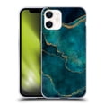 thumbnail image 1 of Head Case Designs Officially Licensed LebensArt Mineral Marble Glam Turquoise Soft Gel Case Compatible with Apple iPhone 12 Mini, 1 of 7