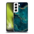 thumbnail image 1 of Head Case Designs Officially Licensed LebensArt Mineral Marble Glam Turquoise Soft Gel Case Compatible with Samsung Galaxy S22 5G, 1 of 7