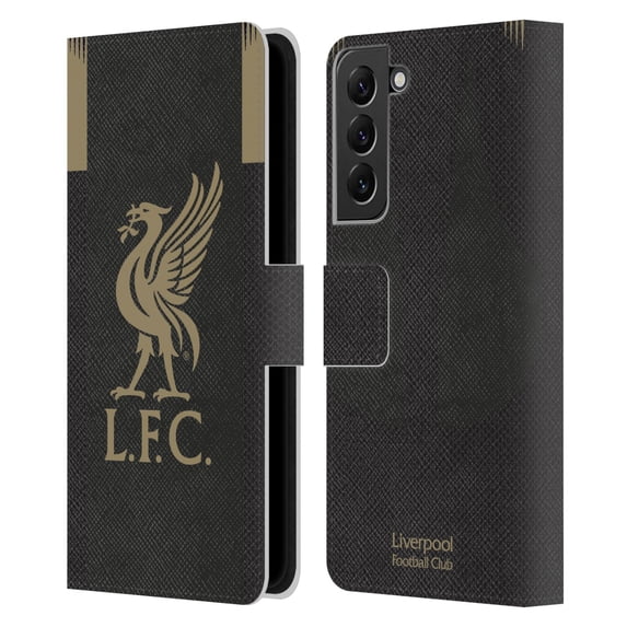 Head Case Designs Officially Licensed Liverpool Football Club 2019/20 Kit Home Goalkeeper Leather Book Wallet Case Cover Compatible with Samsung Galaxy S22+ 5G