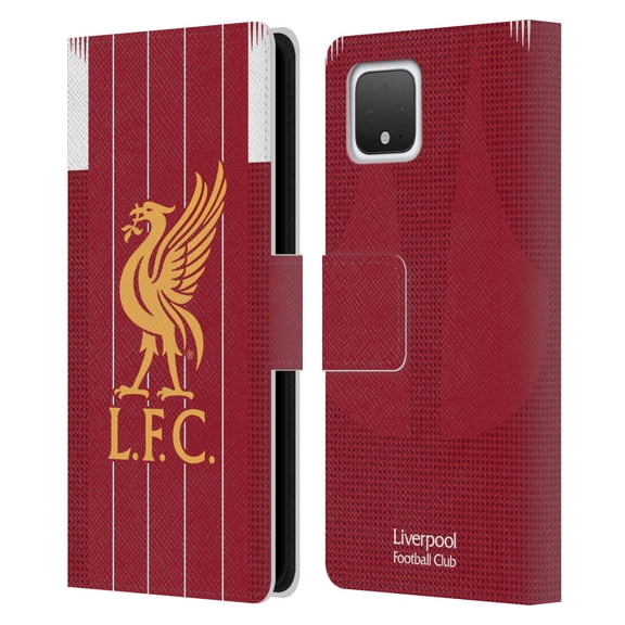 Head Case Designs Officially Licensed Liverpool Football Club 2019/20 Kit Home Leather Book Wallet Case Cover Compatible with Google Google Pixel 4