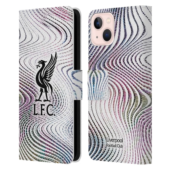Head Case Designs Officially Licensed Liverpool Football Club 2022/23 Kit Away Leather Book Wallet Case Cover Compatible with Apple iPhone 13