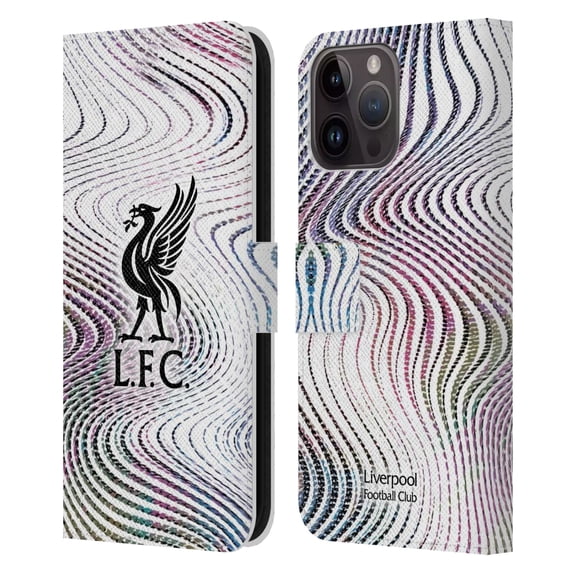 Head Case Designs Officially Licensed Liverpool Football Club 2022/23 Kit Away Leather Book Wallet Case Cover Compatible with Apple iPhone 15 Pro Max