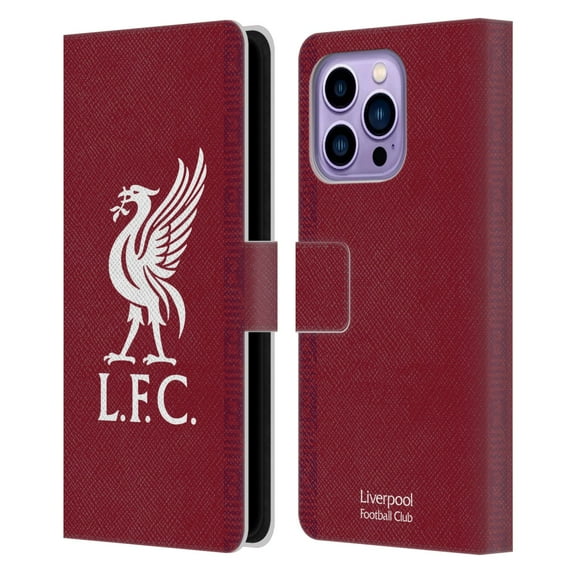 Head Case Designs Officially Licensed Liverpool Football Club 2022/23 Kit Home Leather Book Wallet Case Cover Compatible with Apple iPhone 14 Pro Max