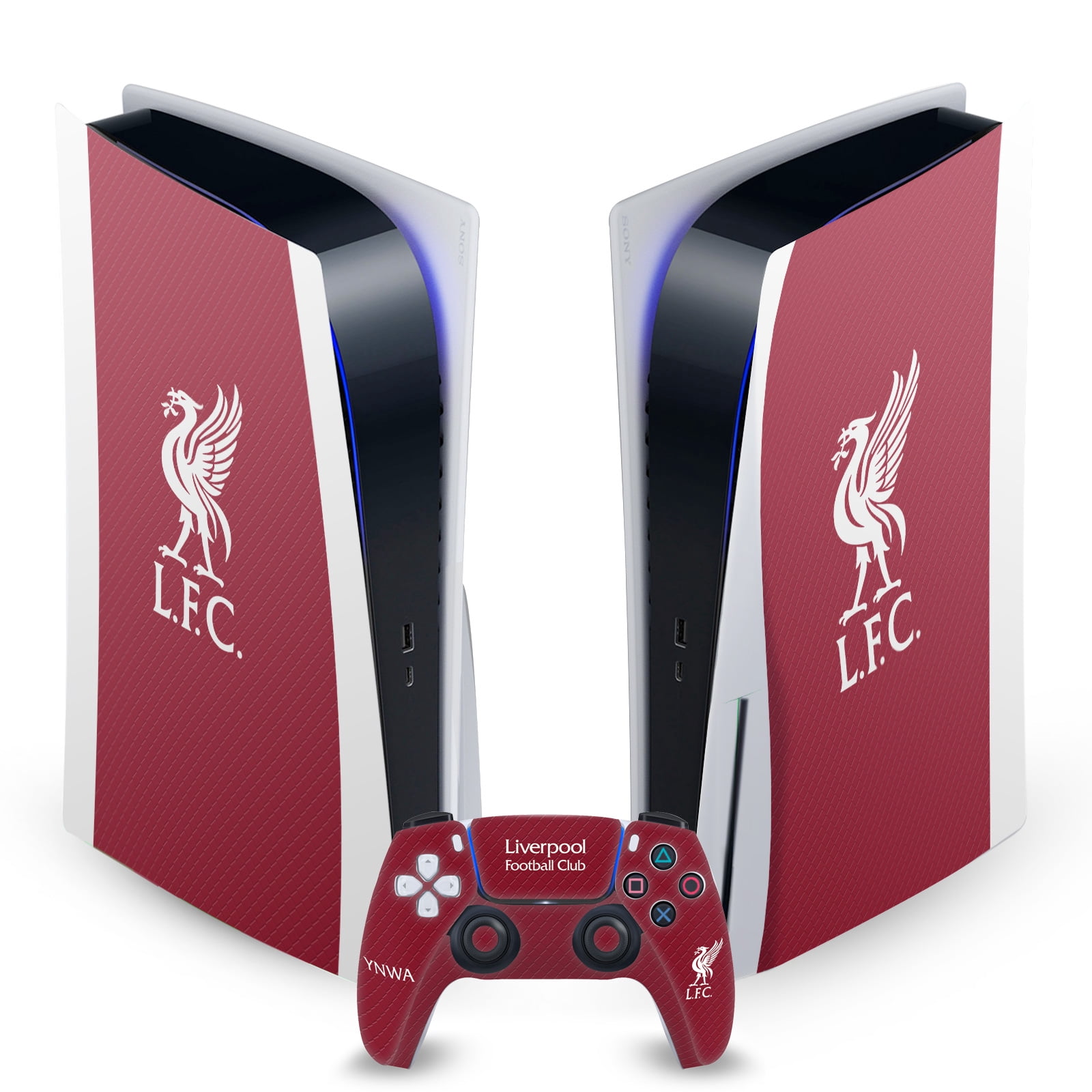 Head Case Designs Officially Licensed Liverpool Football Club 2023/24 Home Kit Vinyl Sticker Skin Decal Cover Compatible with Sony PS5 Disc Edition Bundle