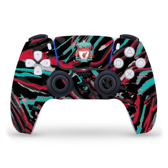 Head Case Designs Officially Licensed Liverpool Football Club Art Abstract Brush Vinyl Sticker Skin Decal Cover Compatible with Sony PS5 Sony DualSense Controller