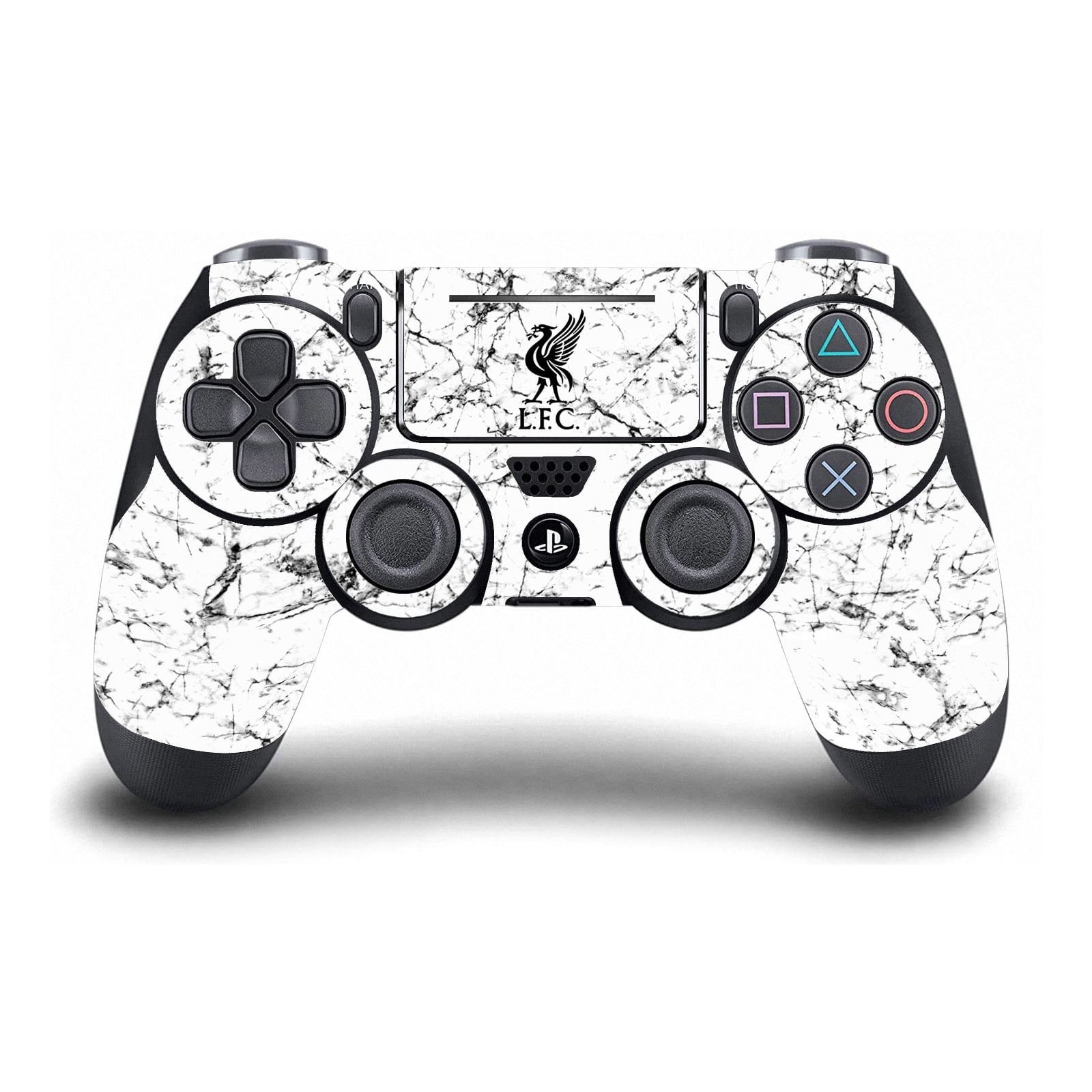Head Case Designs Officially Licensed Liverpool Football Club Art Black Liver Bird Marble Vinyl Sticker Skin Decal Cover Compatible with Sony DualShock 4 Controller