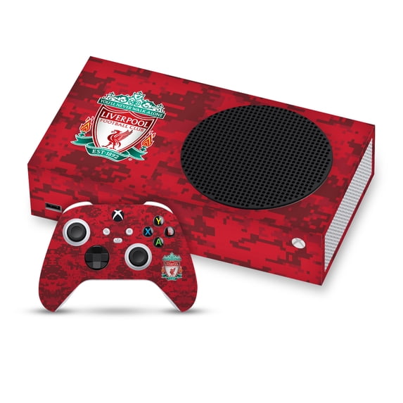 Head Case Designs Officially Licensed Liverpool Football Club Art Crest Red Camouflage Vinyl Sticker Skin Decal Compatible with Microsoft Series S Console & Controller