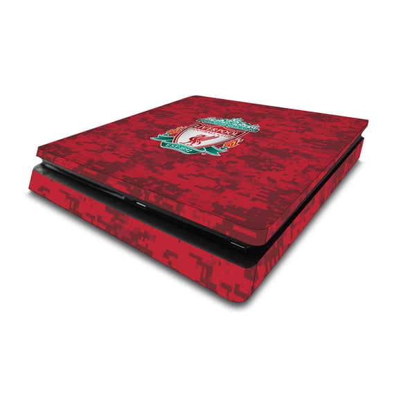 Head Case Designs Officially Licensed Liverpool Football Club Art Crest Red Camouflage Vinyl Sticker Skin Decal Cover Compatible with Sony PS4 Slim Console