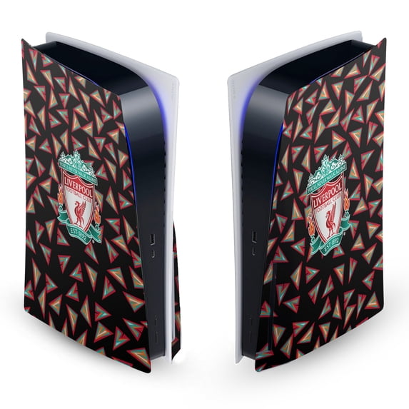 Head Case Designs Officially Licensed Liverpool Football Club Art Geometric Pattern Vinyl Sticker Skin Decal Cover Compatible with Sony PS5 Disc Edition Console