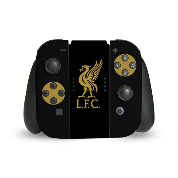 Head Case Designs Officially Licensed Liverpool Football Club Art Liver Bird Gold On Black Vinyl Sticker Skin Decal Cover Compatible with Nintendo Switch Joy Controller