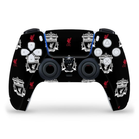 Head Case Designs Officially Licensed Liverpool Football Club Art Logo Pattern Vinyl Sticker Skin Decal Cover Compatible with Sony PS5 Sony DualSense Controller