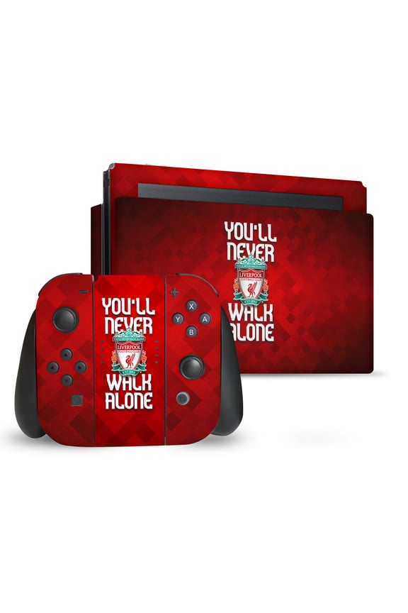Officially Licensed Liverpool Football Club Art YNWA Vinyl Sticker Skin Decal Cover Compatible with Nintendo Switch Bundle