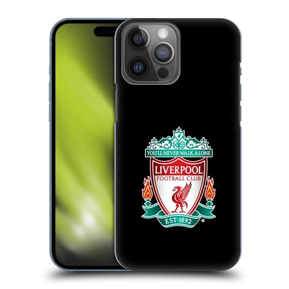 Head Case Designs Officially Licensed Liverpool Football Club Crest 1 Black 1 Hard Back Case Compatible with Apple iPhone 14 Pro Max