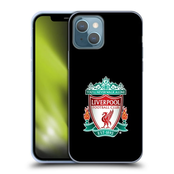 Head Case Designs Officially Licensed Liverpool Football Club Crest 1 Black 1 Soft Gel Case Compatible with Apple iPhone 13