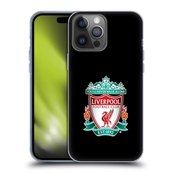 Head Case Designs Officially Licensed Liverpool Football Club Crest 1 Black 1 Soft Gel Case Compatible with Apple iPhone 14 Pro Max