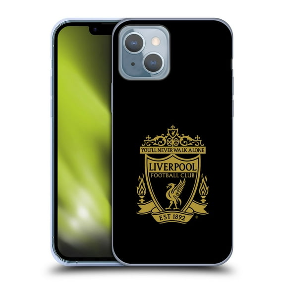 Head Case Designs Officially Licensed Liverpool Football Club Crest 1 Black 3 Soft Gel Case Compatible with Apple iPhone 14