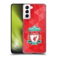 thumbnail image 1 of Head Case Designs Officially Licensed Liverpool Football Club Crest 1 Red Geometric 1 Hard Back Case Compatible with Samsung Galaxy S21 5G, 1 of 7