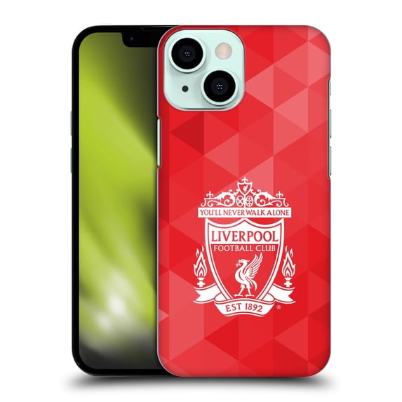 Head Case Designs Officially Licensed Liverpool Football Club Crest 1 Red Geometric 2 Hard Back Case Compatible with Apple iPhone 13 Mini