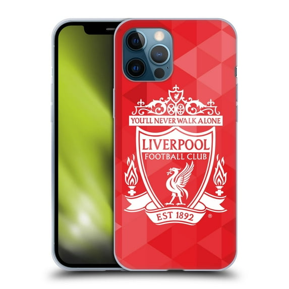 Head Case Designs Officially Licensed Liverpool Football Club Crest 1 Red Geometric 2 Soft Gel Case Compatible with Apple iPhone 12 Pro Max