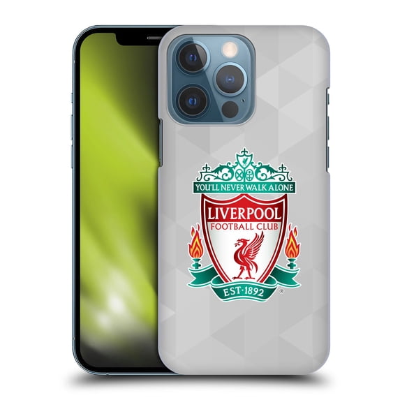 Head Case Designs Officially Licensed Liverpool Football Club Crest 1 White Geometric 1 Hard Back Case Compatible with Apple iPhone 13 Pro
