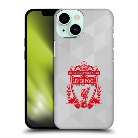 Head Case Designs Officially Licensed Liverpool Football Club Crest 1 White Geometric 2 Hard Back Case Compatible with Apple iPhone 13 Mini
