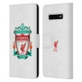 thumbnail image 1 of Head Case Designs Officially Licensed Liverpool Football Club Crest 1 White 1 Leather Book Wallet Case Cover Compatible with Samsung Galaxy S10+ / S10 Plus, 1 of 6