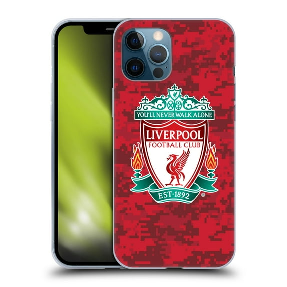 Head Case Designs Officially Licensed Liverpool Football Club Digital Camouflage Home Red Crest Soft Gel Case Compatible with Apple iPhone 12 Pro Max