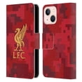 thumbnail image 1 of Head Case Designs Officially Licensed Liverpool Football Club Digital Camouflage Home Red Leather Book Wallet Case Cover Compatible with Apple iPhone 13 Mini, 1 of 6