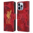 thumbnail image 1 of Head Case Designs Officially Licensed Liverpool Football Club Digital Camouflage Home Red Leather Book Wallet Case Cover Compatible with Apple iPhone 13 Pro, 1 of 6