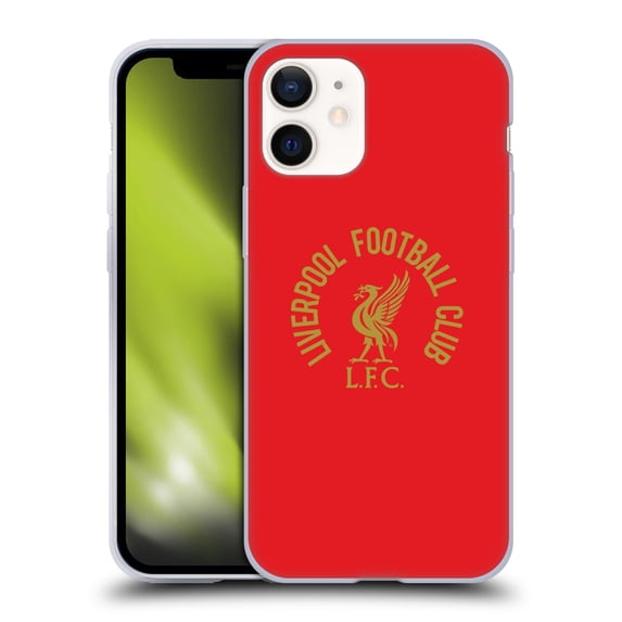 Head Case Designs Officially Licensed Liverpool Football Club Liver Bird Gold LFC On Red Soft Gel Case Compatible with Apple iPhone 12 Mini