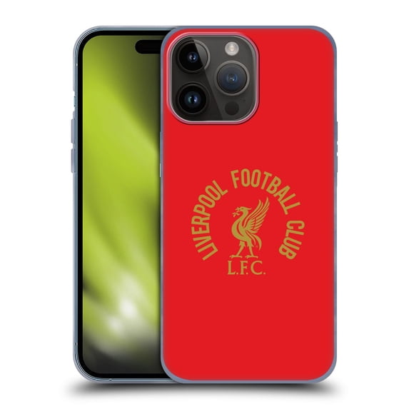 Head Case Designs Officially Licensed Liverpool Football Club Liver Bird Gold LFC On Red Soft Gel Case Compatible with Apple iPhone 15 Pro Max
