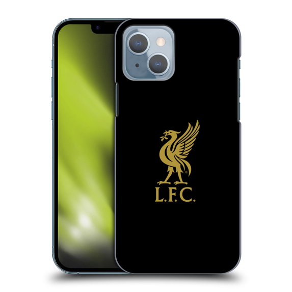 Head Case Designs Officially Licensed Liverpool Football Club Liver Bird Gold Logo On Black Hard Back Case Compatible with Apple iPhone 14