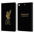 thumbnail image 1 of Head Case Designs Officially Licensed Liverpool Football Club Liver Bird Gold Logo On Black Leather Book Wallet Case Compatible with Apple iPad 9.7 2017 / iPad 9.7 2018, 1 of 6