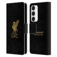 thumbnail image 1 of Head Case Designs Officially Licensed Liverpool Football Club Liver Bird Gold Logo On Black Leather Book Wallet Case Cover Compatible with Samsung Galaxy S23 5G, 1 of 6