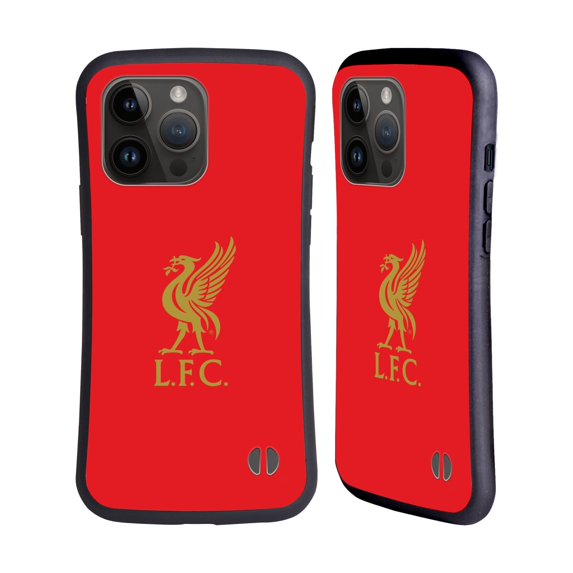 Head Case Designs Officially Licensed Liverpool Football Club Liver Bird Gold Logo On Red Hybrid Case Compatible with Apple iPhone 15 Pro Max