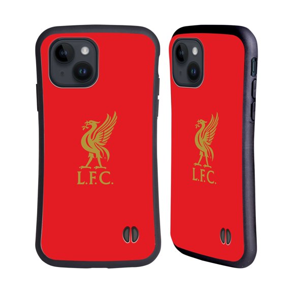 Head Case Designs Officially Licensed Liverpool Football Club Liver Bird Gold Logo On Red Hybrid Case Compatible with Apple iPhone 15