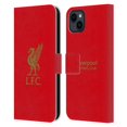 thumbnail image 1 of Head Case Designs Officially Licensed Liverpool Football Club Liver Bird Gold Logo On Red Leather Book Wallet Case Cover Compatible with Apple iPhone 15 Plus, 1 of 6