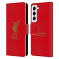 thumbnail image 1 of Head Case Designs Officially Licensed Liverpool Football Club Liver Bird Gold Logo On Red Leather Book Wallet Case Cover Compatible with Samsung Galaxy S22 5G, 1 of 6