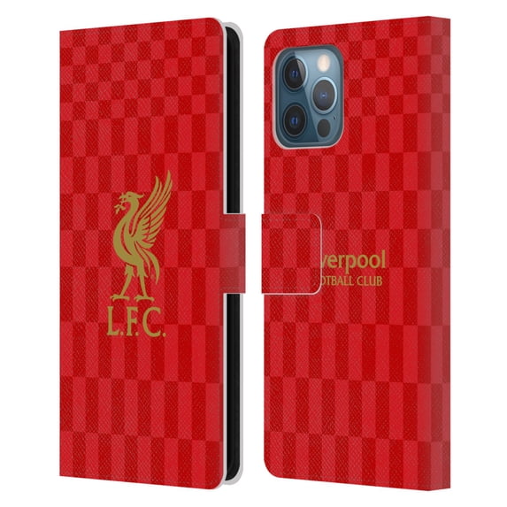 Head Case Designs Officially Licensed Liverpool Football Club Liver Bird Gold On Red Kit Leather Book Wallet Case Cover Compatible with Apple iPhone 12 Pro Max