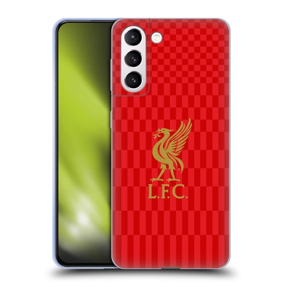 Head Case Designs Officially Licensed Liverpool Football Club Liver Bird Gold On Red Kit Soft Gel Case Compatible with Samsung Galaxy S21+ 5G