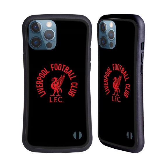 Head Case Designs Officially Licensed Liverpool Football Club Liver Bird Red LFC On Black Hybrid Case Compatible with Apple iPhone 13 Pro Max