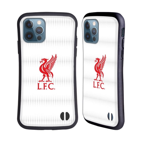 Head Case Designs Officially Licensed Liverpool Football Club Liver Bird Red Logo And Pattern Hybrid Case Compatible with Apple iPhone 12 / iPhone 12 Pro