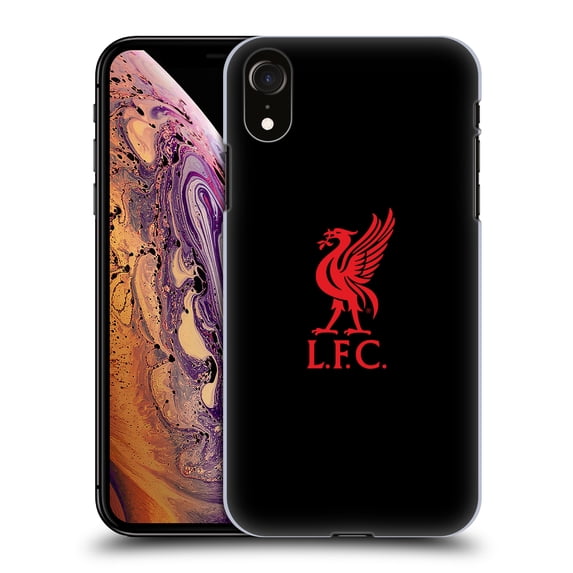 Head Case Designs Officially Licensed Liverpool Football Club Liver Bird Red Logo On Black Hard Back Case Compatible with Apple iPhone XR